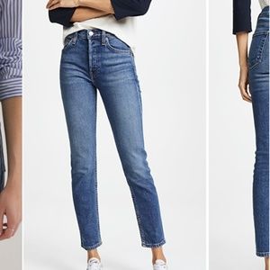 Redone comfort stretch crop jeans